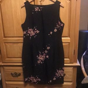 Simple Black dress with pink flowers